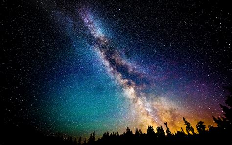 Beautiful Night Sky And Stars Photography Wallpaper