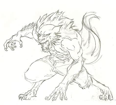 Werewolf By Dgtrillo On Deviantart Werewolf Drawing Werewolf