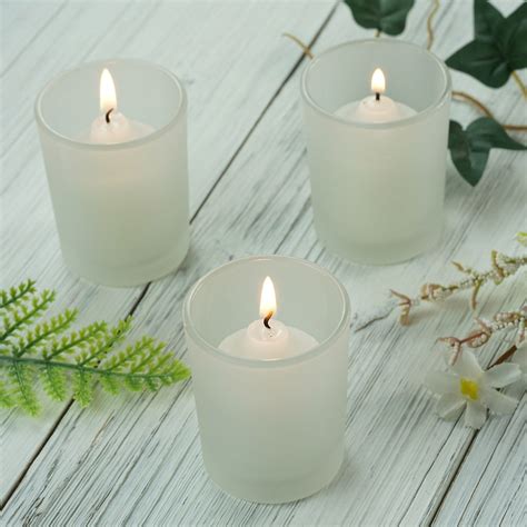 3 12 Pack Frosted Glass Votive Candle Holder Set Tea Light Holder Set Efavormart