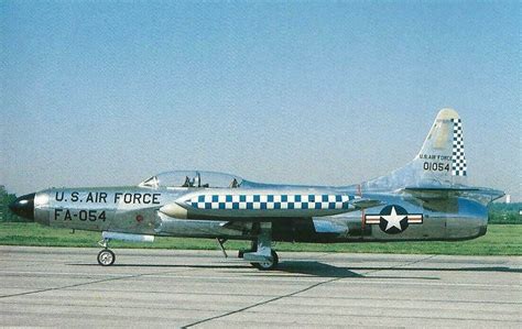 Vintage Postcard Aviation Us Air Force Lockheed F 94c Starfire Fa