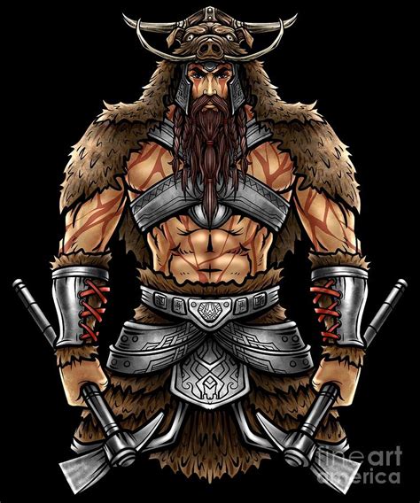 Norseman Berserker Viking Warrior Valhalla Odin Digital