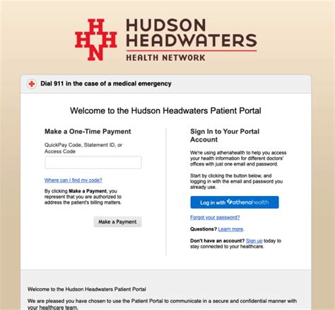Patient Portal Hudson Headwaters Health Network