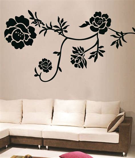Create your own design or follow our assembly instructions to get the look. Decals Arts Black Floral Wall Stickers - Buy Decals Arts ...