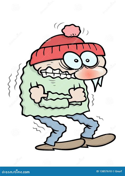 Freezing Stock Vector Illustration Of Toon Shivering 13857610