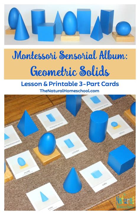 Montessori Sensorial Album Geometric Solids Lessons Printable