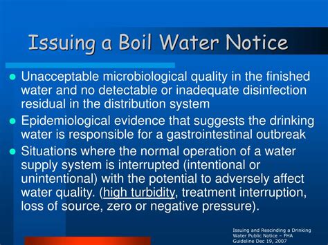 Ppt Are You Prepared For A Boil Water Advisory Powerpoint Presentation Id3733674