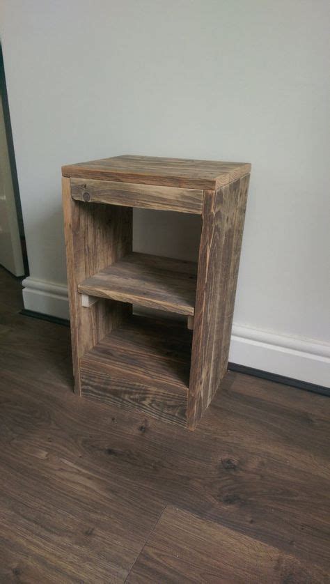 Rustic Pallet Wood Bedside Table By Projectup On Etsy Wood Table Diy