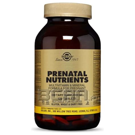 Prenatal Nutrients Solgar 120tab • Sklep Bcaapl