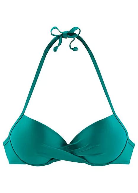 turquoise wrap front push up bikini top by s oliver swimwear365