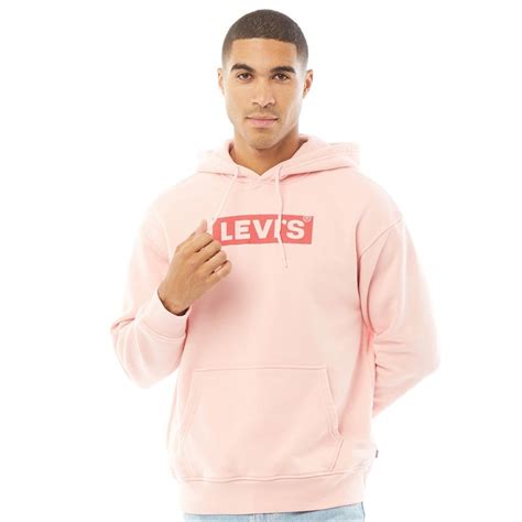 Buy Levis Mens T3 Relaxed Graphic Hoodie Powder Pink