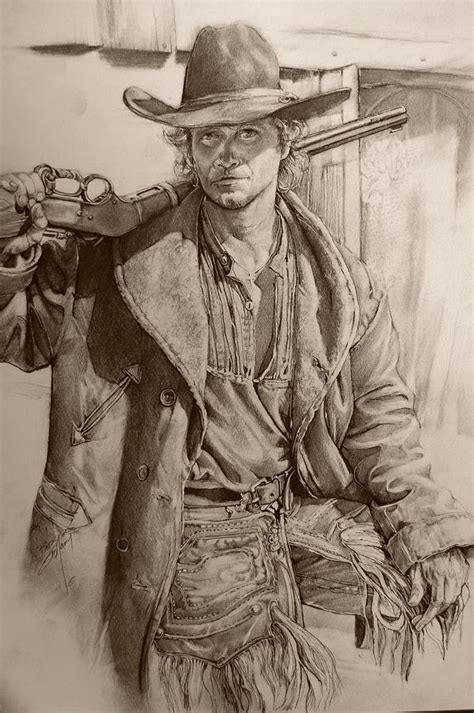 American Cowboy Drawing By Bob Graham Fine Art America
