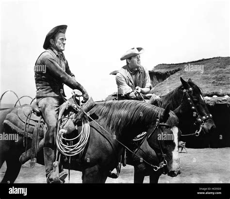 The Last Sunset From Left Kirk Douglas Rock Hudson 1961 Stock Photo