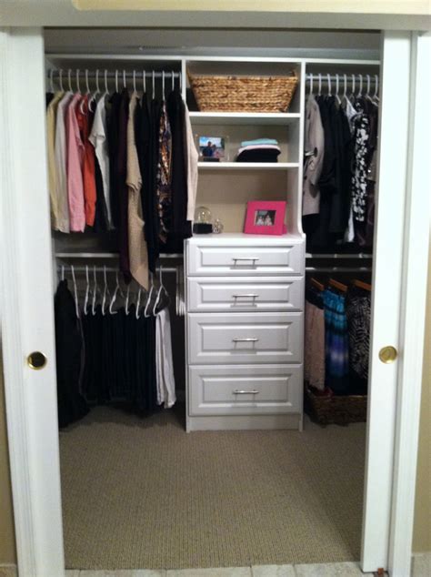 Shallow but wide/tall closets work well in a small bedroom. Small Bedroom Closet Organization Ideas - HomesFeed