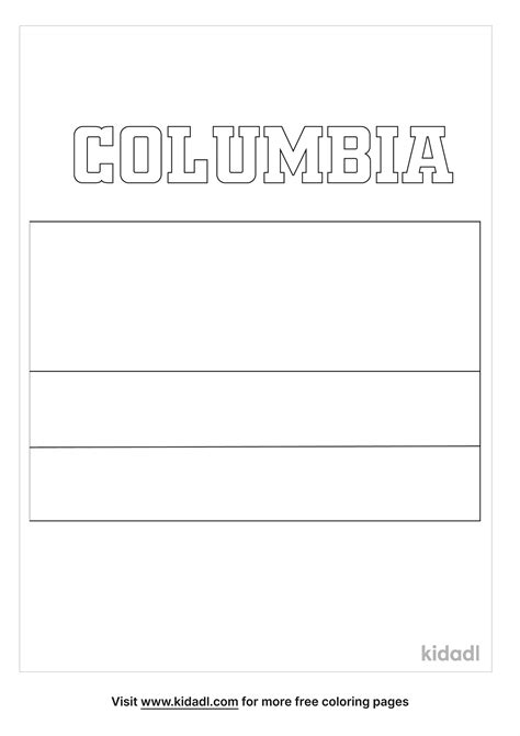 Free Flag Of Columbia Coloring Page Coloring Page Printables Kidadl