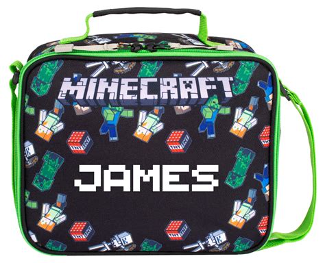Minecraft Personalised Lunch Bag Official Minecraft Etsy
