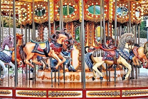 Vintage Carousel Horses F Art Bonito Artwork Horses Carousel