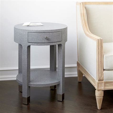 Danpinera end table, side table metal waterproof small coffee table sofa side table with round removable tray for living room bedroom balcony and office (black). Dakota 1-Drawer Round Side Table, Gray - Bungalow 5 (With ...