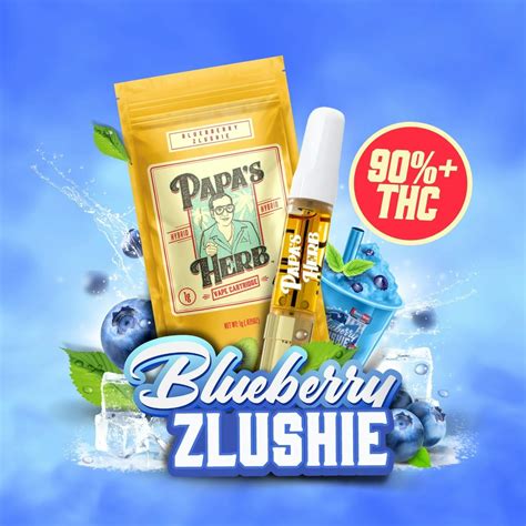 Blueberry Zlushie Vape Cartridge Papas Herb