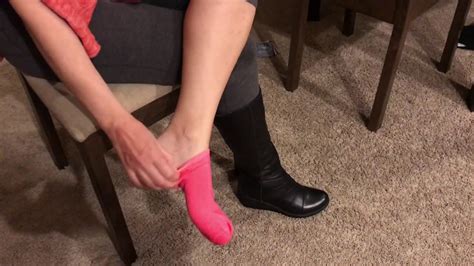 part 1 wife removing her boots and socks hq 60 fps youtube