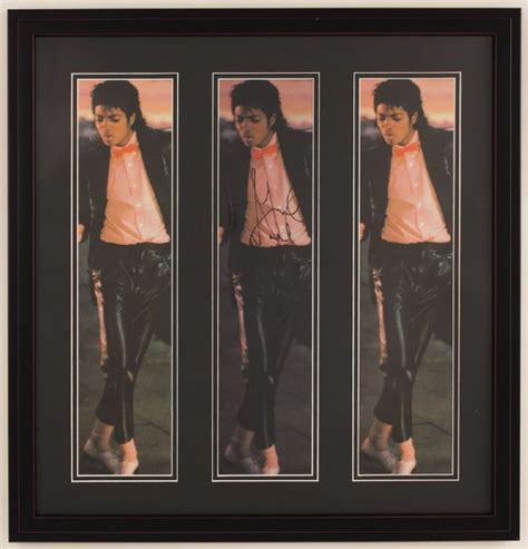 Lot Detail Michael Jackson Signed Photograph Display