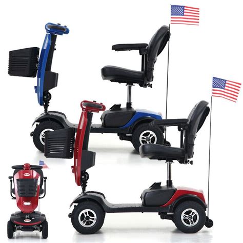 Electric Mobility Scooter 4 Wheel Power Drive Travel Scooter Wheelchair