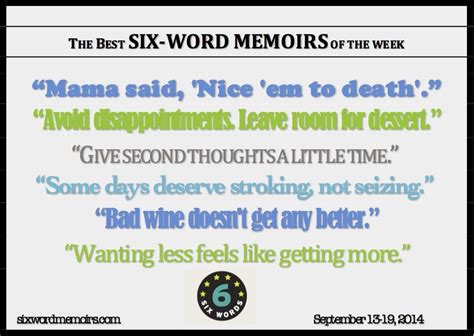 Presenting The Best Sixwords From Sept 13th 19th Featuring Great