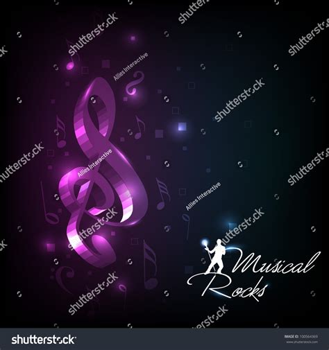 Abstract Colorful Shiny Musical Notes Wave Stock Vector Royalty Free