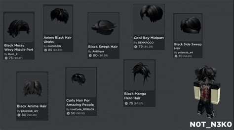 Roblox Male Hair Combos