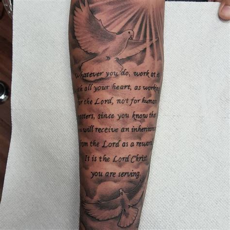 Arm Bible Verse Tattoos With Clouds Viraltattoo