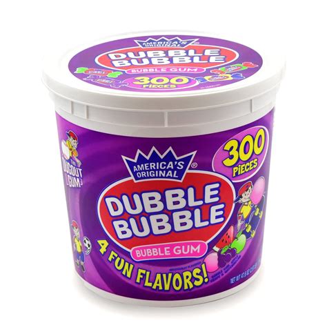Dubble Bubble Bubble Gum Original Pink 300 Tub Too16403