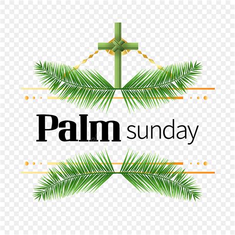 Palm Sunday White Transparent Simple Creative Palm Sunday Border Palm
