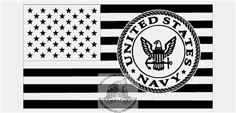 Navy Original Logo Usa Flag Design Svg Dxf Vector Cnc Laser Etsy