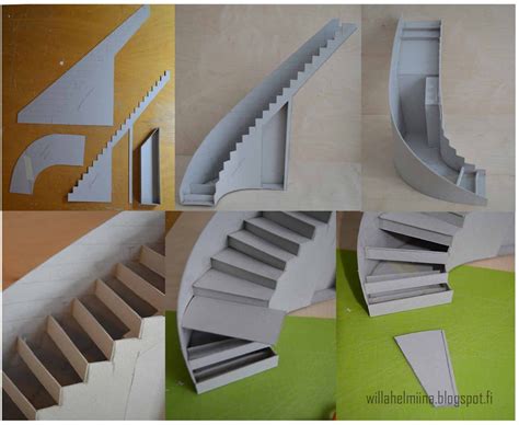 Kaarevat Portaat Pahvistacurved Staircase Made Of Cardboard
