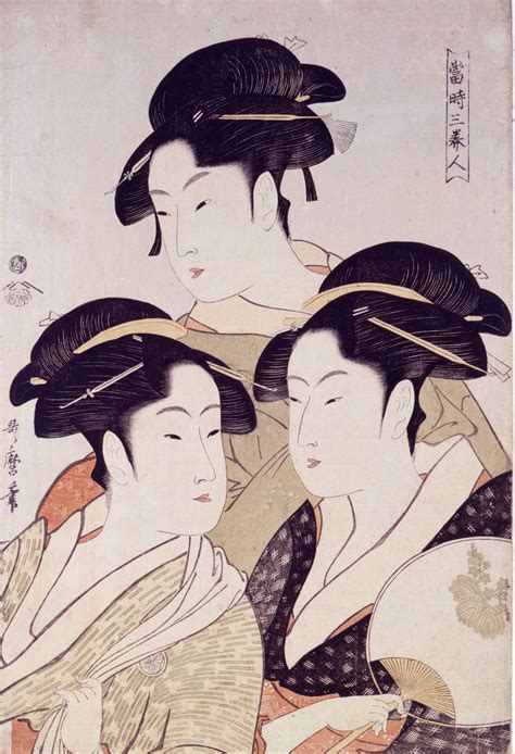 Filekitagawa Utamaro Toji San Bijin Three Beauties Of The Present