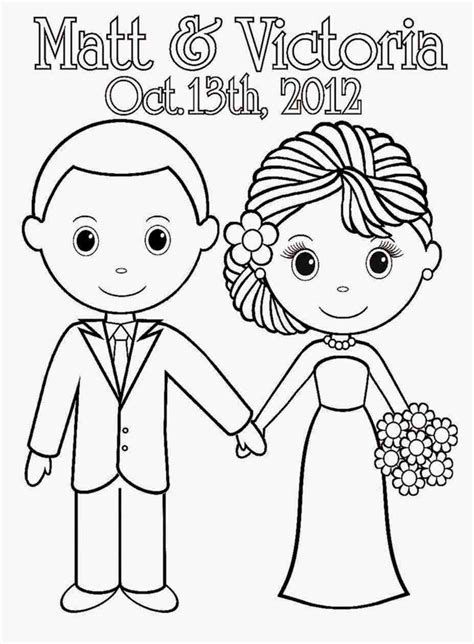 Wedding Couple Coloring Pages At Free