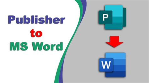 How To Convert Publisher To Word Document Using Microsoft Publisher