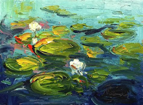 Lotus Pond Painting By Naomi Bautista Fine Art America