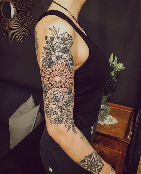 Mandala And Flower Tattoo Design Mandala Tattoo Sleeve Tattoo Sleeve