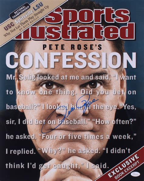 Pete Rose Signed Sports Illustrated 16x20 Photo Jsa Hologram