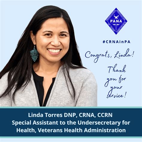 Linda Torres Dnp Crna Ccrn Named Special Assistant To The Under