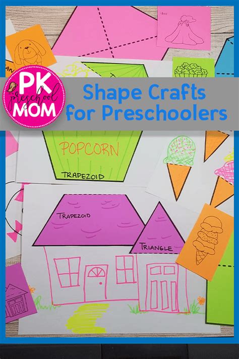 Shape Crafts For Preschoolers Pin Preschool Mom