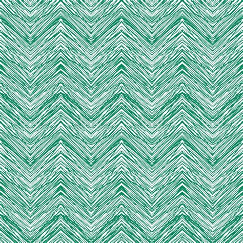 Emerald Green Hand Drawn Vector Zigzag Pattern Stock Vector