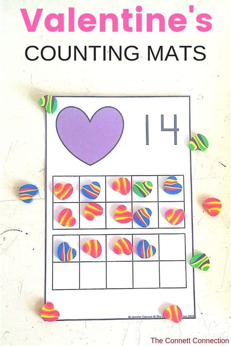 Valentines Day Counting Mats 1 20 Valentine Counting Valentines