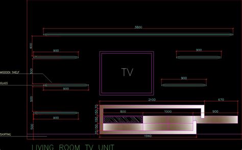 Tv Unit Dwg Block For Autocad • Designs Cad
