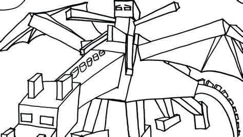Minecraft Ender Dragon Coloring Pages Coloring Home