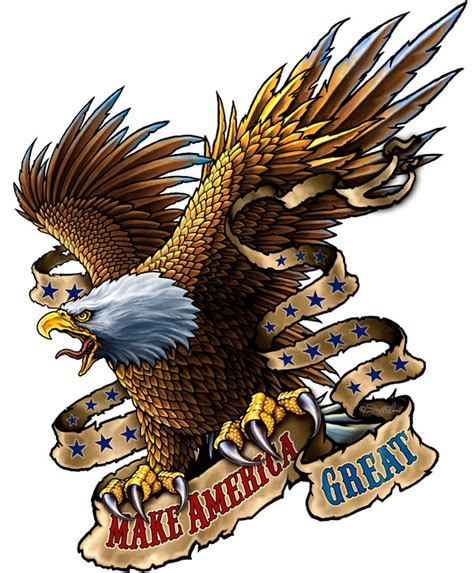 Make America Great United States Bald Eagle 15 X 23 22g Metal Sign