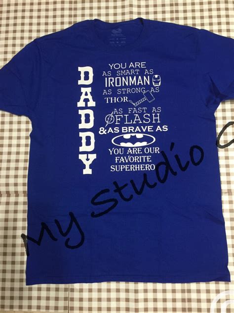 Fathers Day T Shirt Daddy Hero Etsy