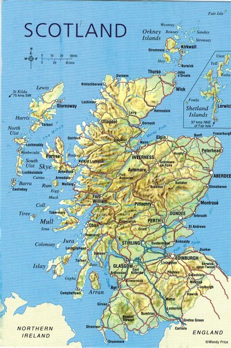 Map Cards Hunting 0175 Great Britain Scotland