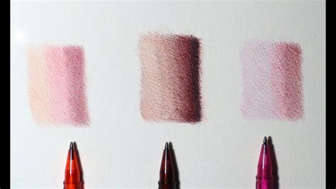 How To Draw Skin Tone Using 3 Ballpoint Pens Tutorial Demoose Art