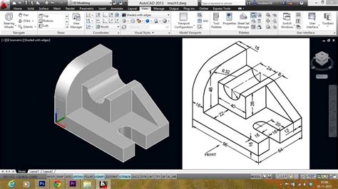 Autocad Mechanical Modeling Part1 Making A 3d Model Youtube